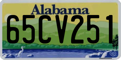 AL license plate 65CV251