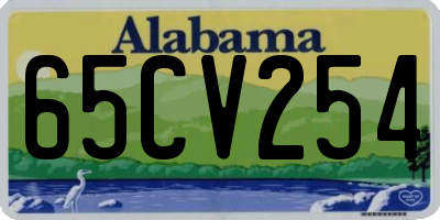 AL license plate 65CV254