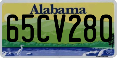 AL license plate 65CV280