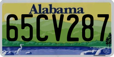 AL license plate 65CV287