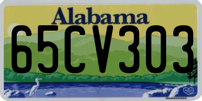 AL license plate 65CV303