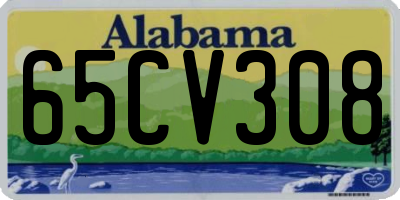 AL license plate 65CV308