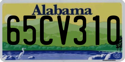 AL license plate 65CV310