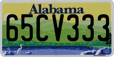 AL license plate 65CV333