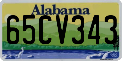 AL license plate 65CV343