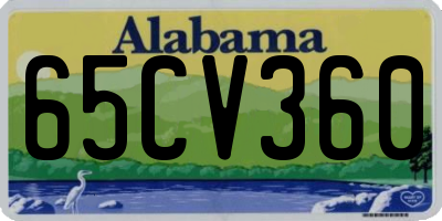AL license plate 65CV360