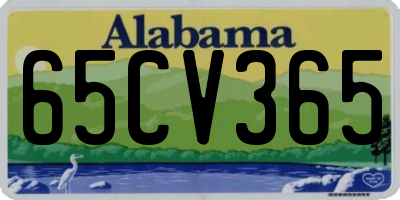 AL license plate 65CV365