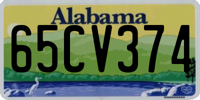 AL license plate 65CV374
