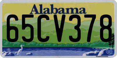 AL license plate 65CV378