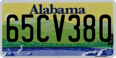 AL license plate 65CV380