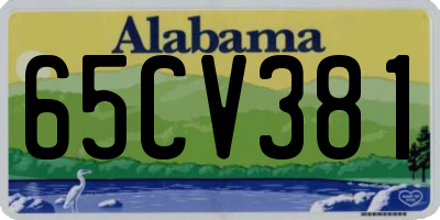 AL license plate 65CV381