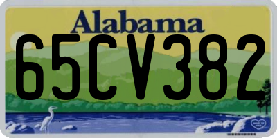 AL license plate 65CV382