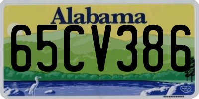 AL license plate 65CV386