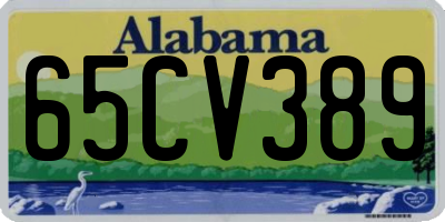 AL license plate 65CV389
