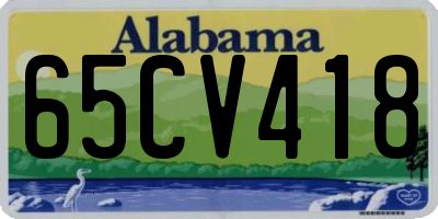 AL license plate 65CV418