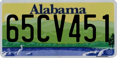 AL license plate 65CV451