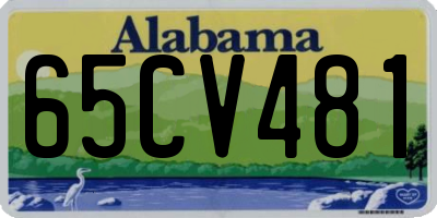 AL license plate 65CV481