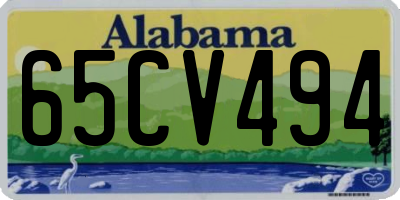 AL license plate 65CV494