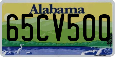 AL license plate 65CV500