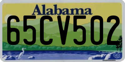 AL license plate 65CV502