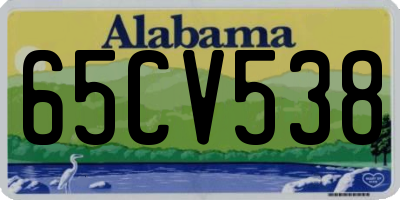 AL license plate 65CV538