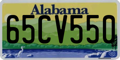 AL license plate 65CV550