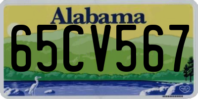 AL license plate 65CV567