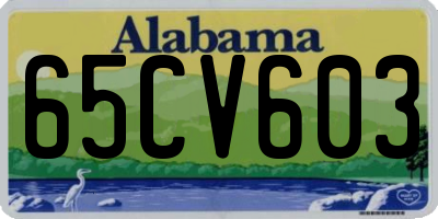AL license plate 65CV603
