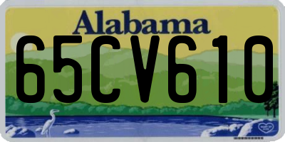 AL license plate 65CV610