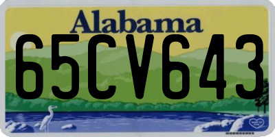 AL license plate 65CV643