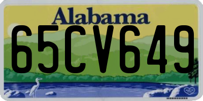 AL license plate 65CV649