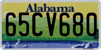 AL license plate 65CV680