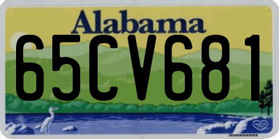 AL license plate 65CV681