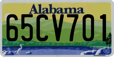 AL license plate 65CV701
