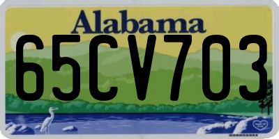 AL license plate 65CV703