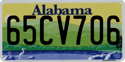 AL license plate 65CV706
