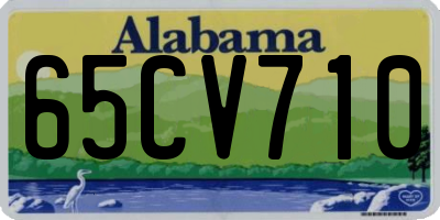 AL license plate 65CV710