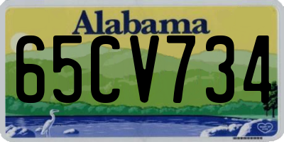 AL license plate 65CV734