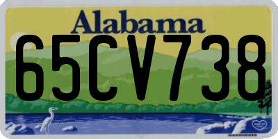 AL license plate 65CV738