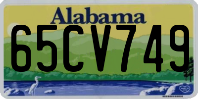 AL license plate 65CV749