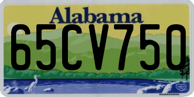 AL license plate 65CV750