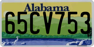 AL license plate 65CV753