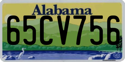 AL license plate 65CV756