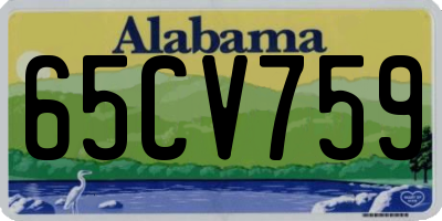 AL license plate 65CV759