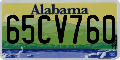 AL license plate 65CV760