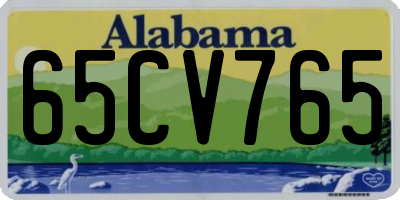 AL license plate 65CV765