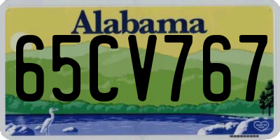 AL license plate 65CV767