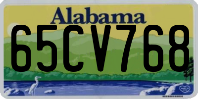 AL license plate 65CV768