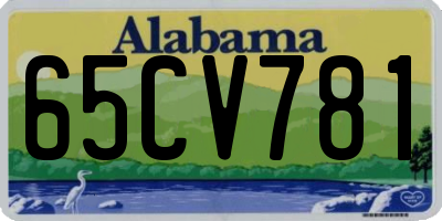 AL license plate 65CV781