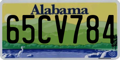 AL license plate 65CV784